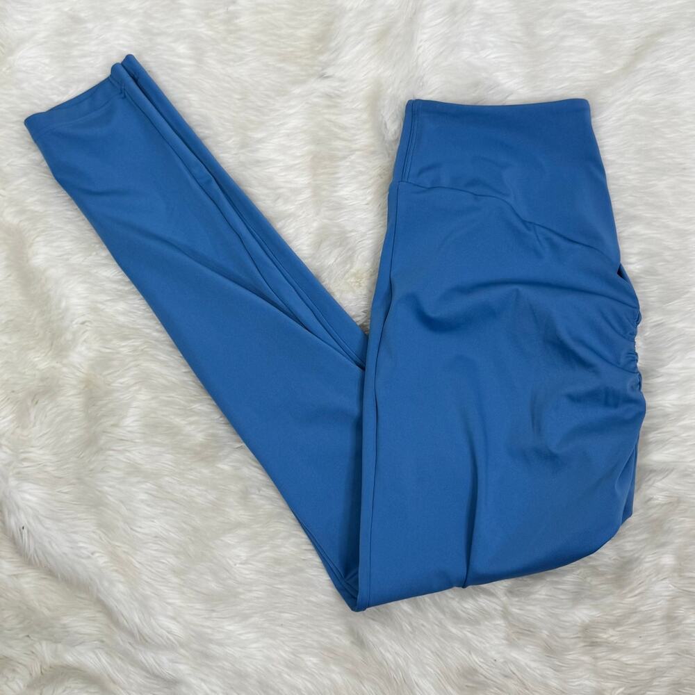 Gymshark Power Regular High Rise Baby Blue Leggings Size M - Picture 2 of 8